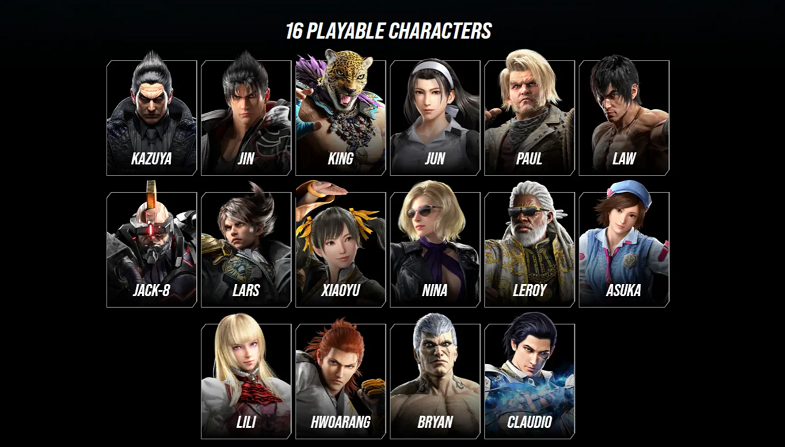 16 Playable Characters - Tekken 8